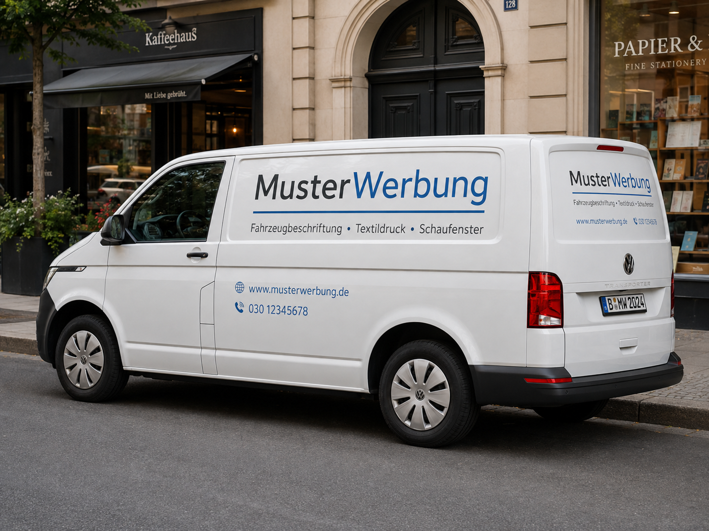Beispiel einer professionellen Fahrzeugbeschriftung