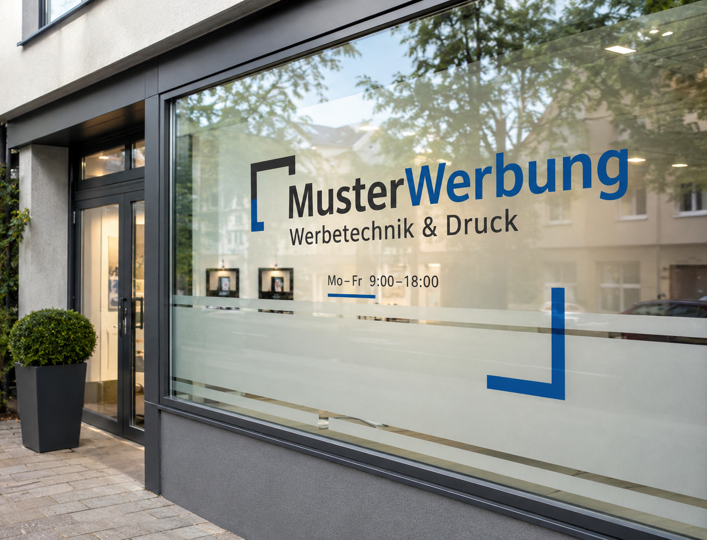 Beispiel einer professionellen Werbebeschriftung
